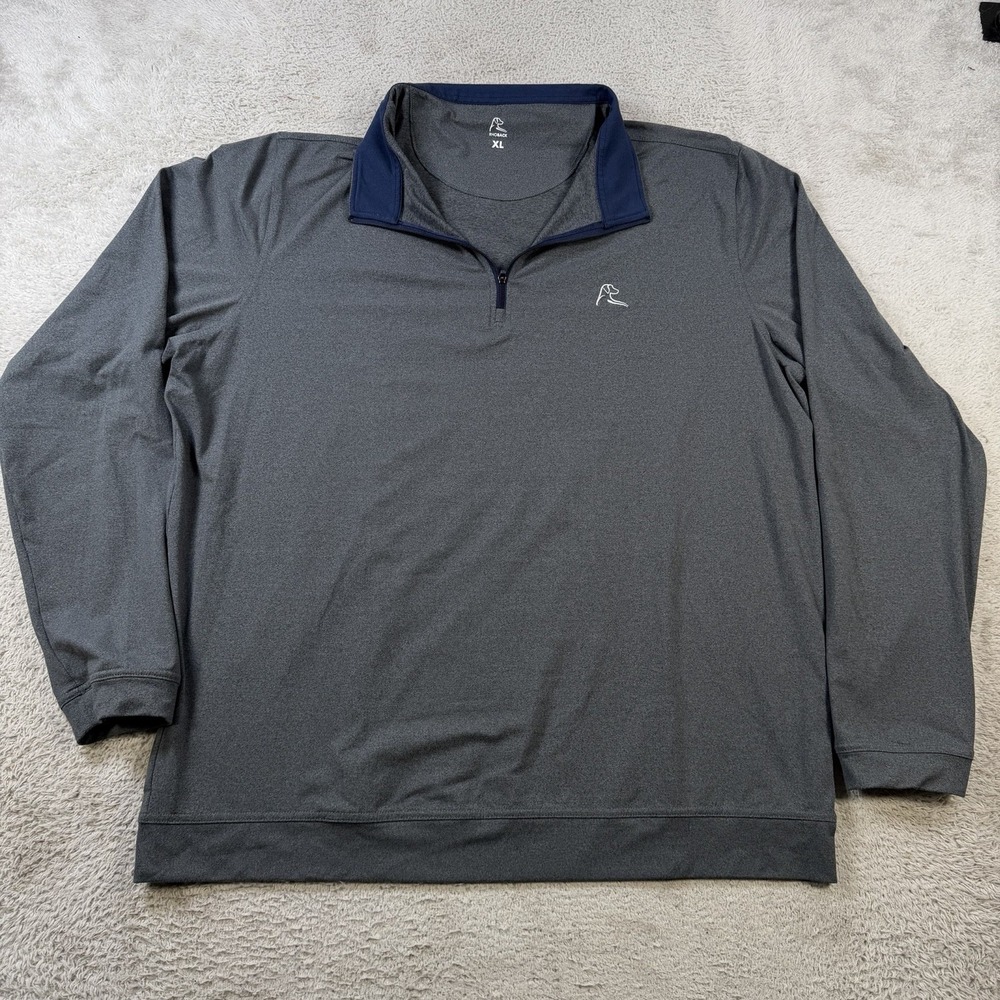 Rhoback Pullover Mens XL Grey 1/4 Zip Performance Stretch Golf Active